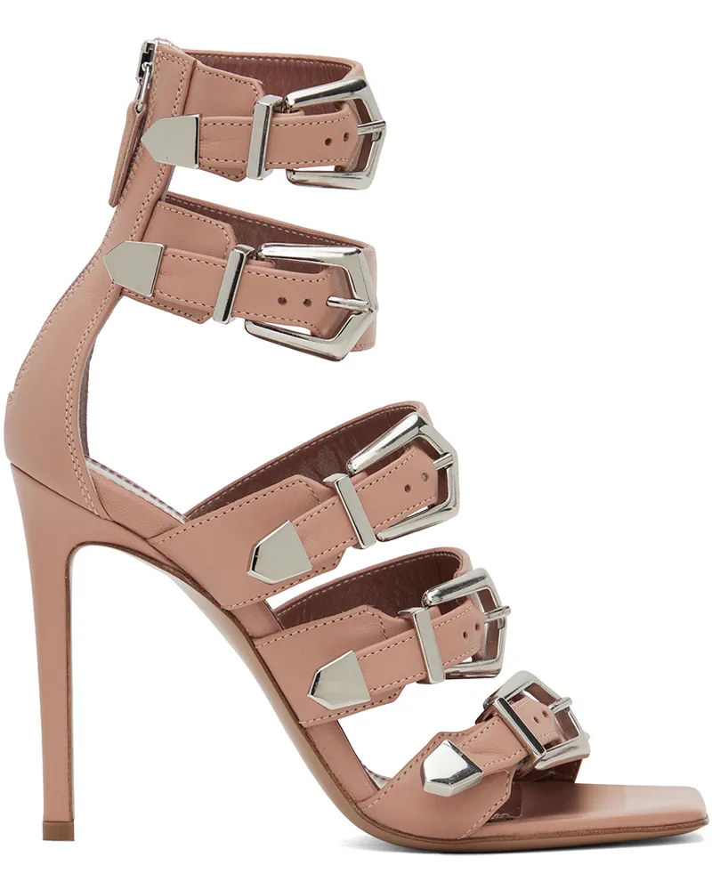 Paris Texas Pink Ursula Heeled Sandals Dark