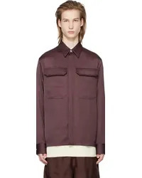 Jil Sander Purple Flap Pocket Shirt Plum