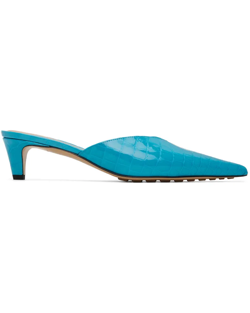 Bottega Veneta Blue Punta Heels 4631
