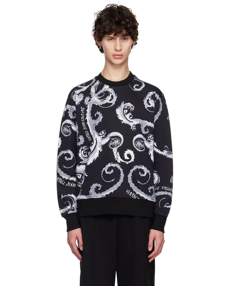 Versace Jeans Black & Gray Chromo Couture Sweatshirt Ekj2-899+818