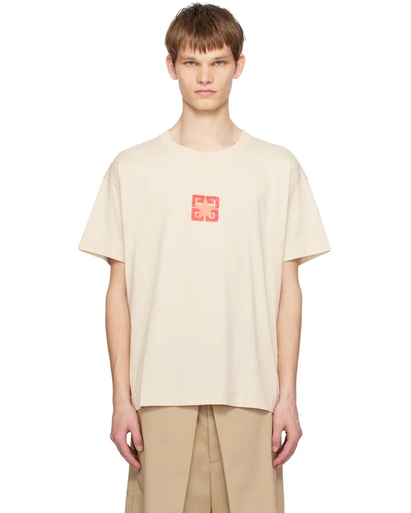 Givenchy Beige 4G Stars T-Shirt 129-dust