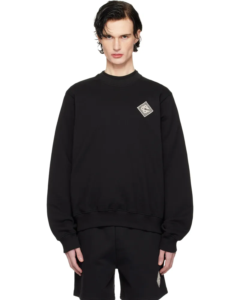 Casablanca Paris Black Pearl Diamond Patch Sweatshirt Pearl