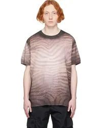 Balmain Gray Zebra T-Shirt Adi