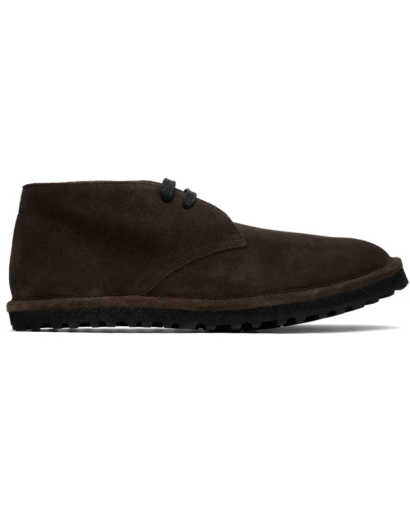 Dries van Noten Brown Suede Desert Boots 704