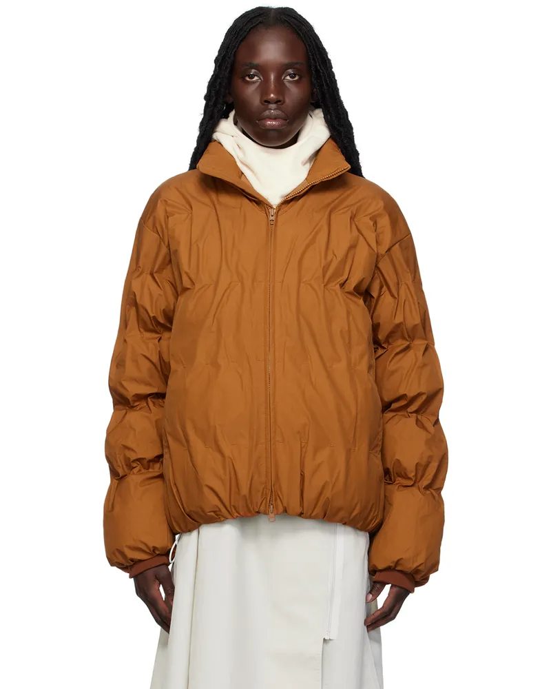Post Archive Faction SSENSE Exclusive Brown 4.0+ Right Down Jacket Brown