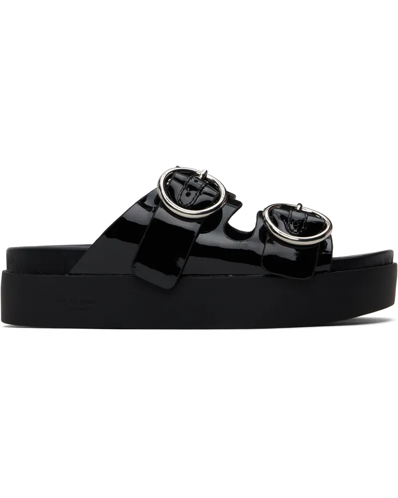 Rag & Bone Black Geo Platform Sandals Blkpatent
