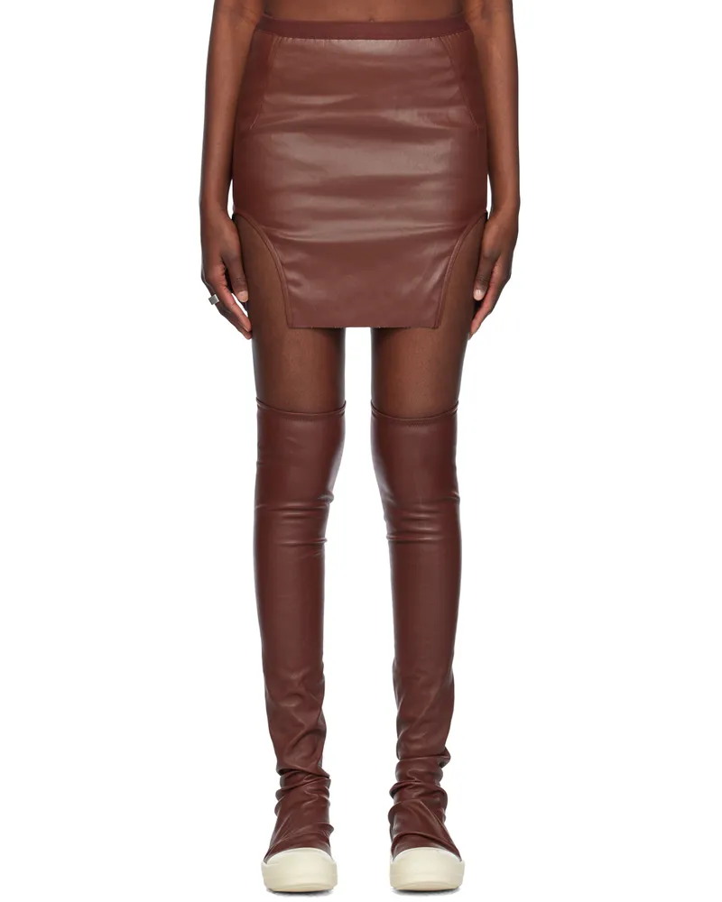 Rick Owens Brown Diana Denim Miniskirt 73
