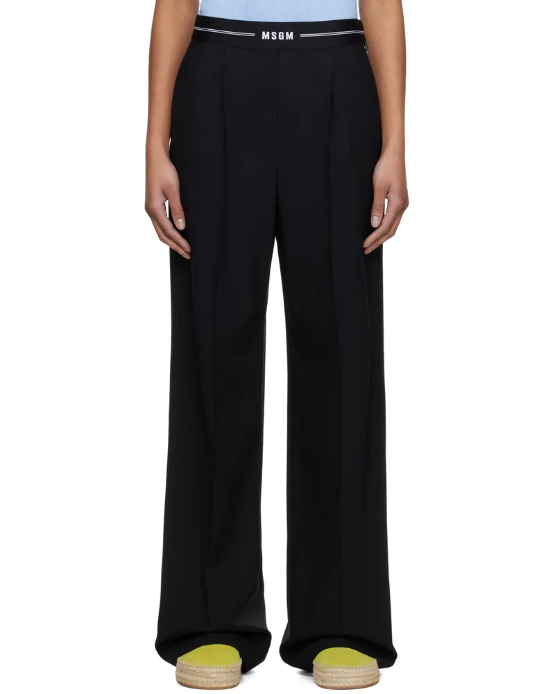 MSGM Black Pleated Trousers 99