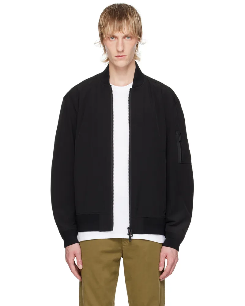 HUGO BOSS Black Water-Repellent Bomber Jacket 001-black