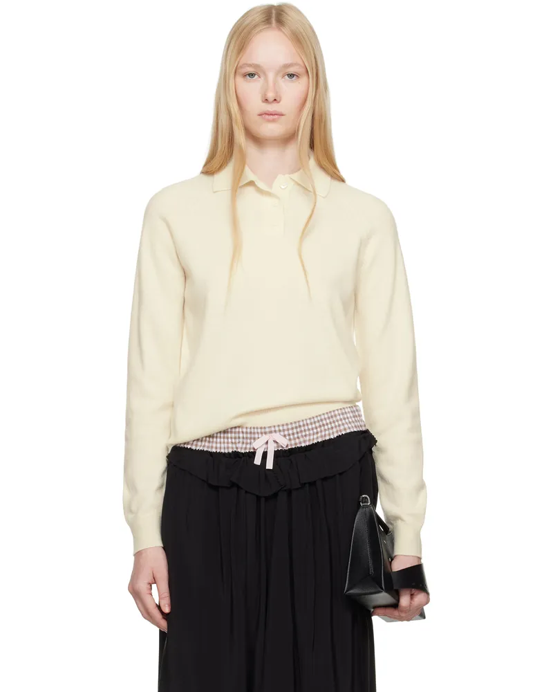 Maison Margiela Off-White Wool Polo 101