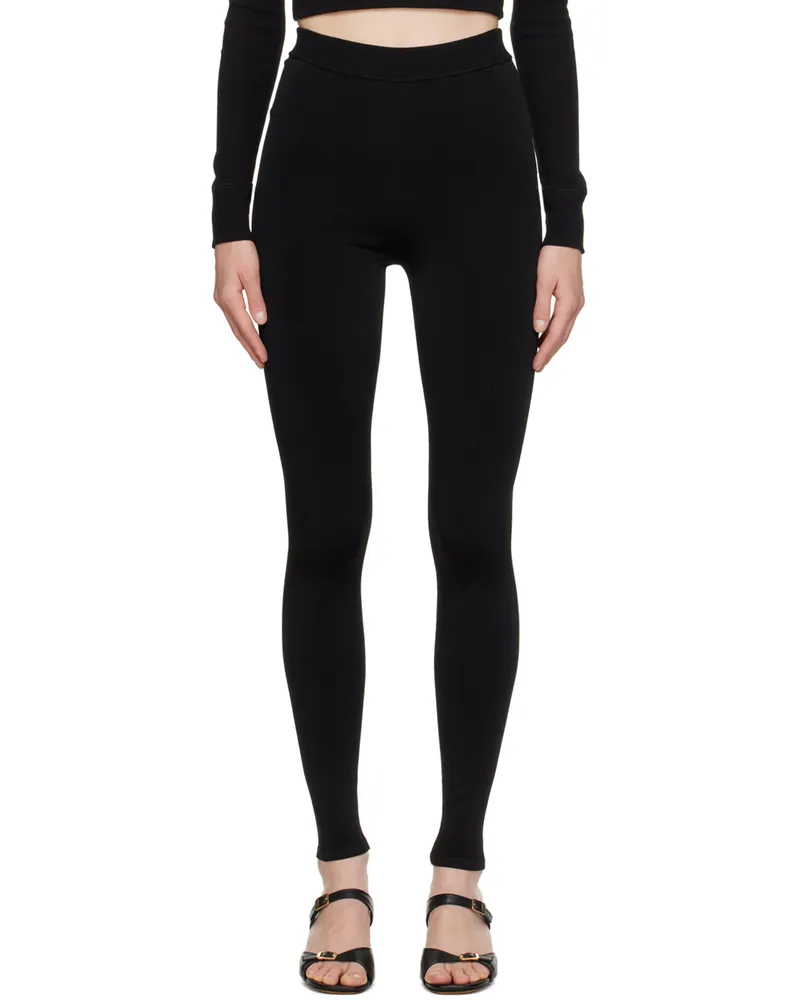 Frame Denim Black Shiny Leggings Black
