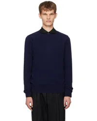 Comme des Garçons Navy Crewneck Sweater Navy