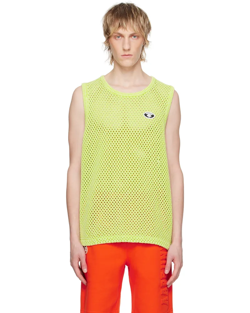 AAPE by A Bathing Ape Green Patch Tank Top Grl