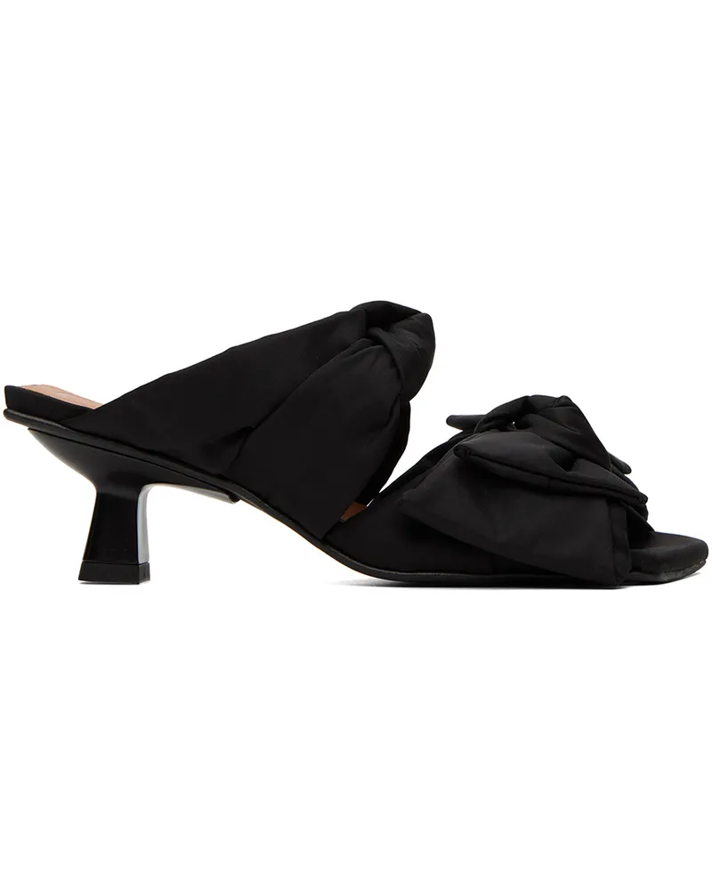 Ganni Black Soft Bow Mules 099