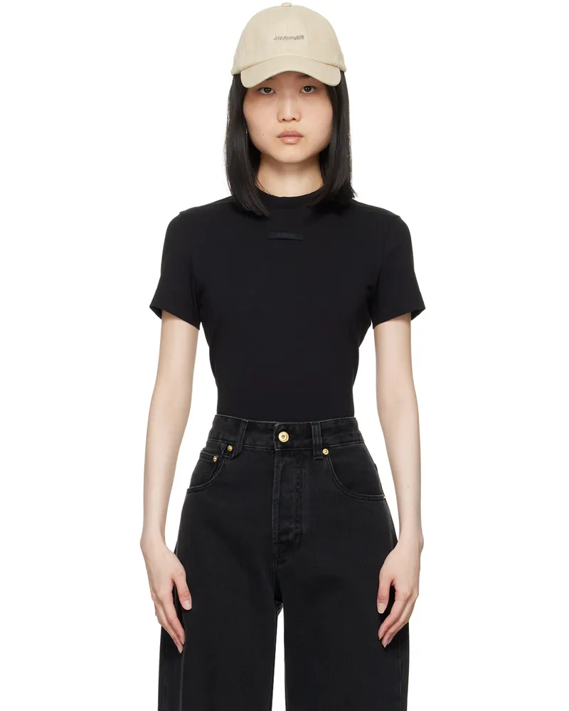 Jacquemus Black Les Classiques 'Le t-shirt Gros Grain' T-Shirt 990