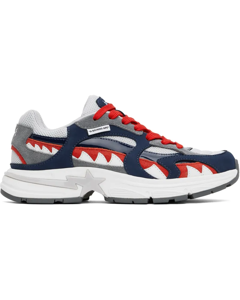 BAPE Navy & Gray Shark STA France M1 Sneakers Nvy-navy