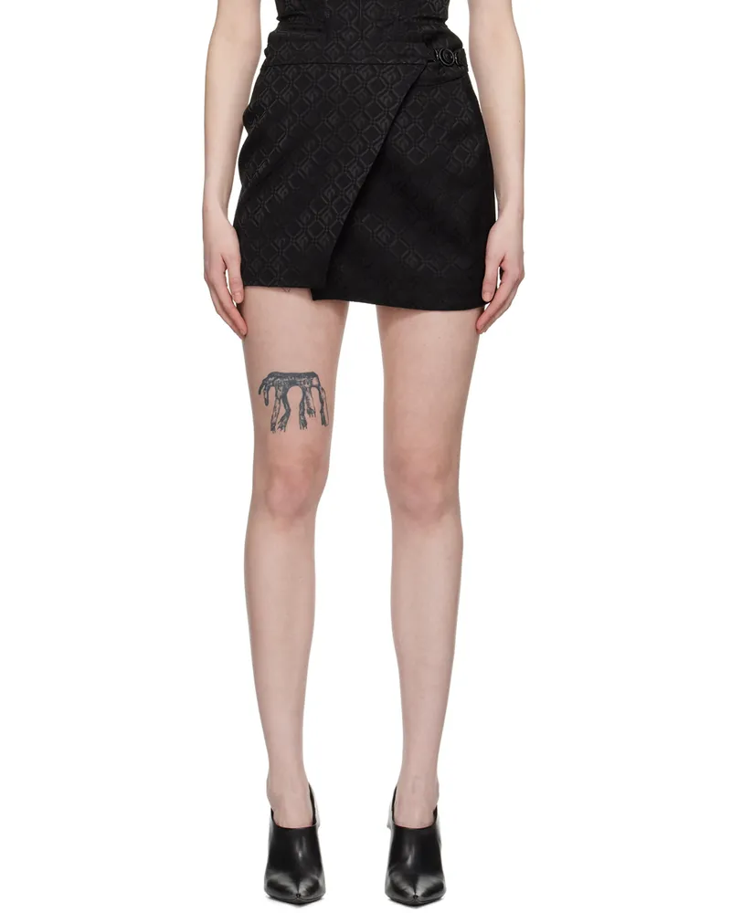 Marine Serre Black Moon Diamant Miniskirt Bk99