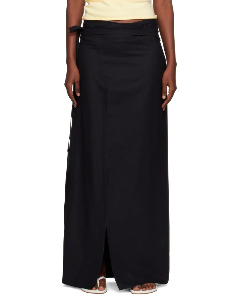 Baserange Black Venn Maxi Skirt Black