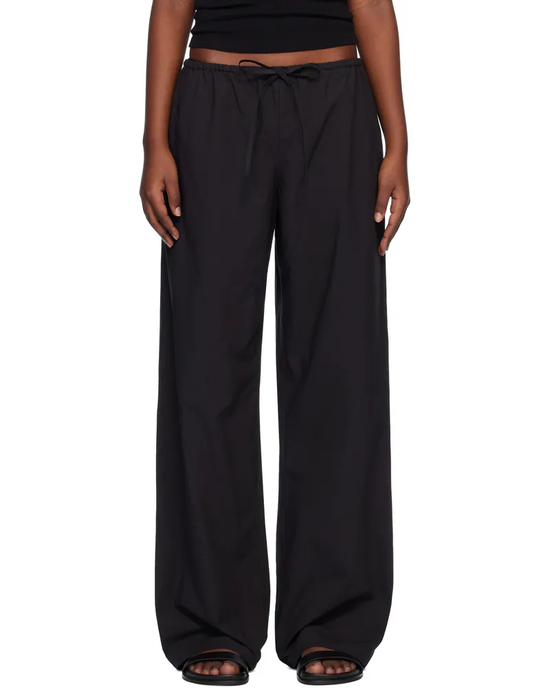 Matteau Black Drawcord Trousers Black