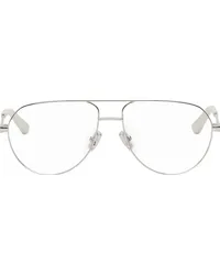 Bottega Veneta Silver Aviator Glasses Silver-silver-transp