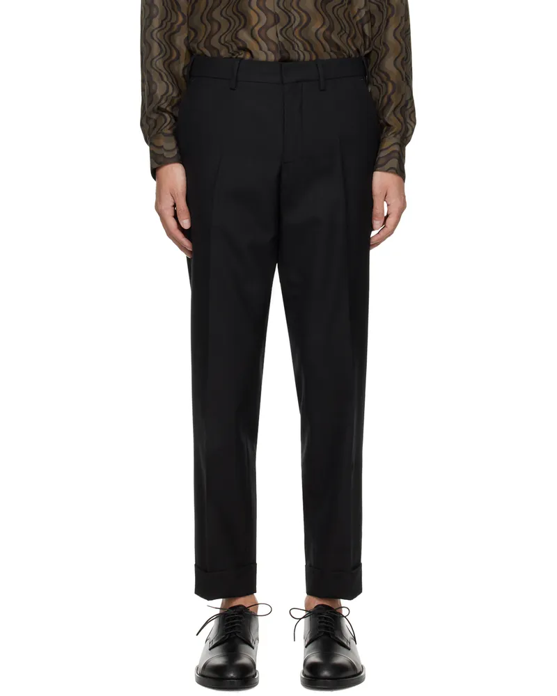 Dries van Noten Black Tapered Trousers 900