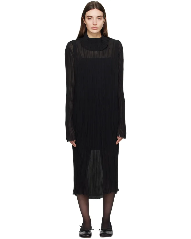 Maison Margiela Black Sheer Midi Dress 900