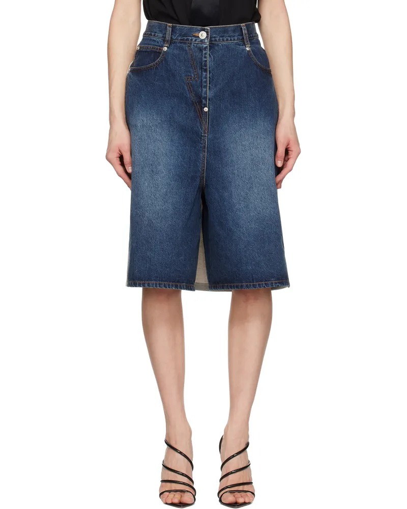 pushBUTTON Blue Hybrid Regular Skort Dark