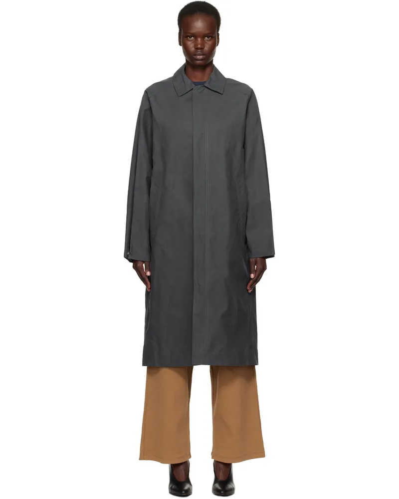 Baserange Gray Even Long Coat Charcoal
