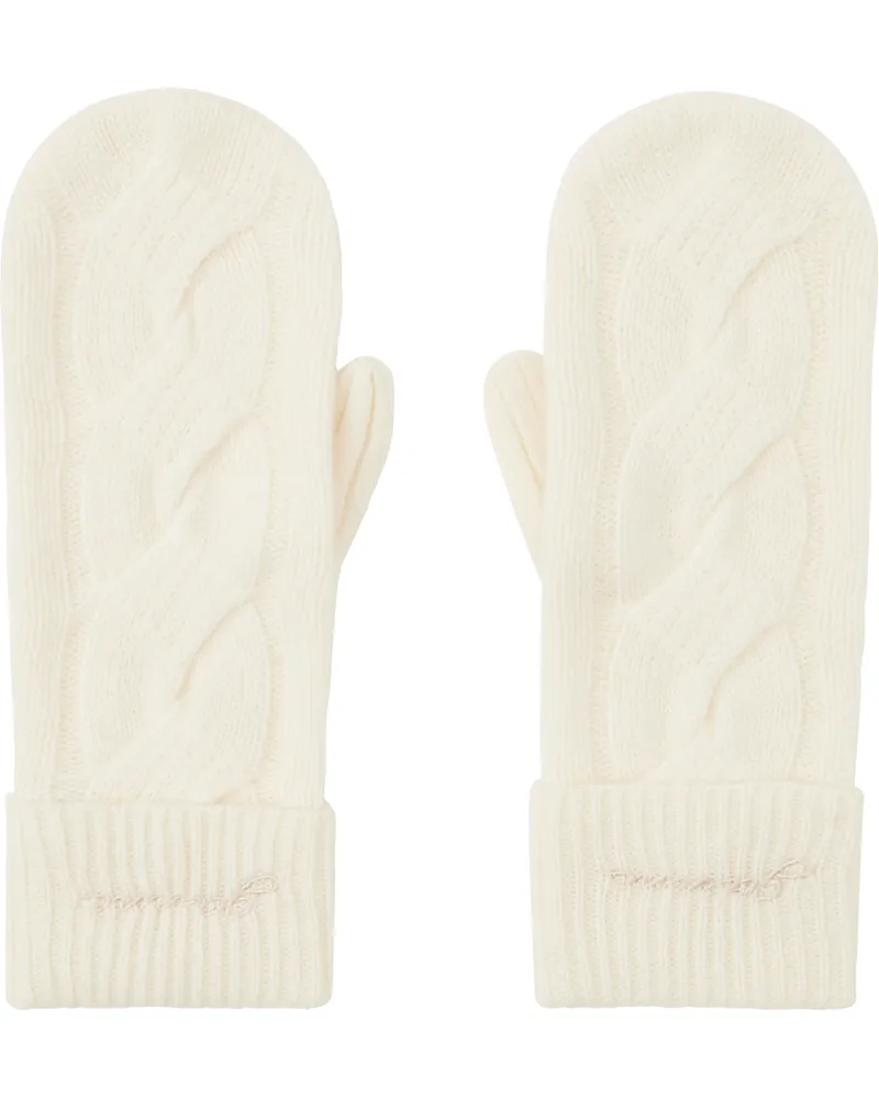 Ganni Off-White Cashmere Mix Mittens 135