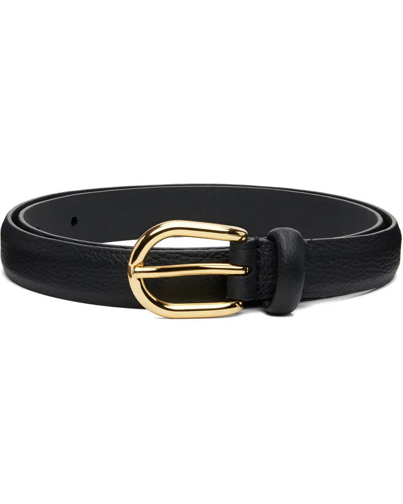 Anderson's Black Skinny Nappa Leather Belt N1