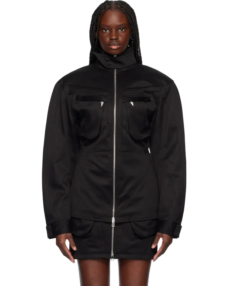 Thierry Mugler Black Cargo Jacket 1999