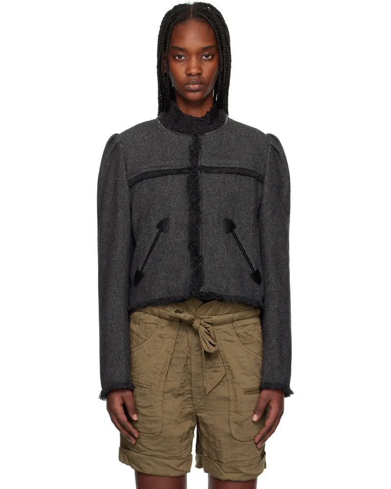 Étoile Isabel Marant Gray Delphina Jacket Anthracite