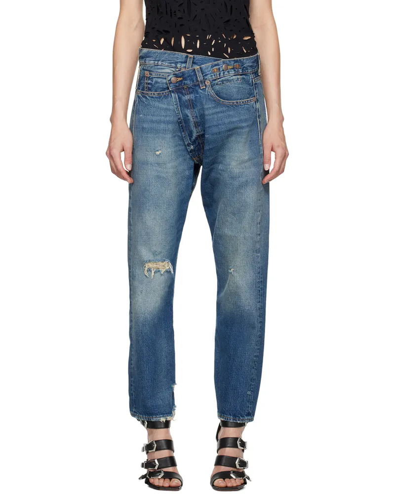 R13 Blue Crossover Jeans Blue