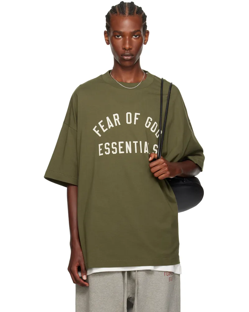 Fear of God Khaki Crewneck T-Shirt Military