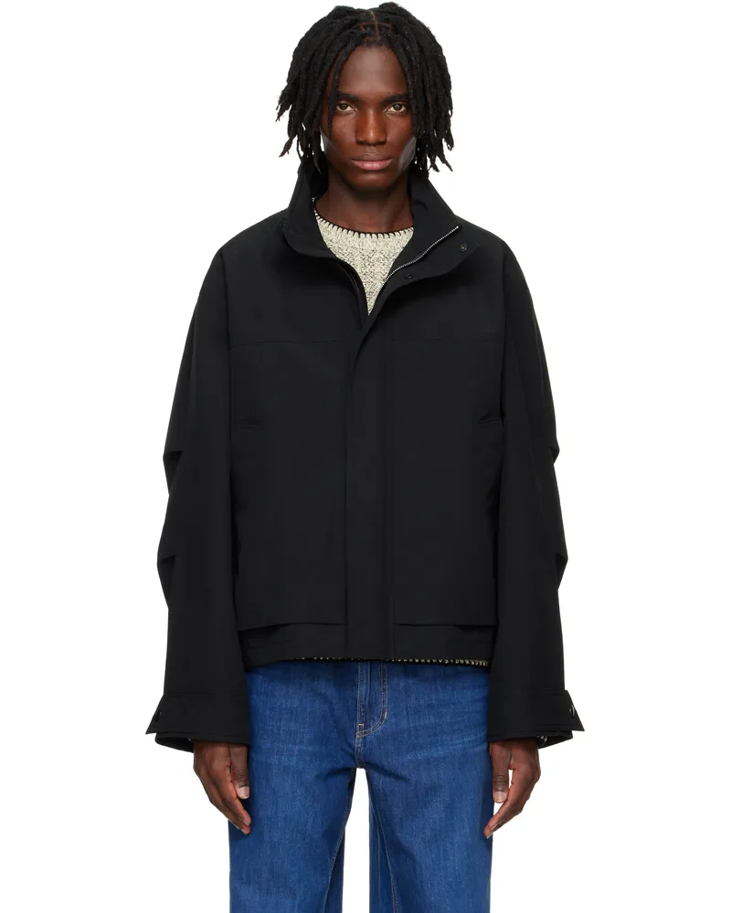 SOLID HOMME Black Shell Parka Jacket 309b