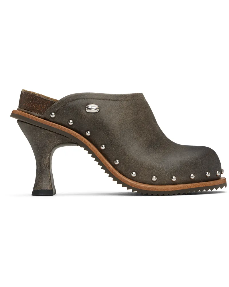 Diesel Brown D-Woodstock MI Clog Mules T2179