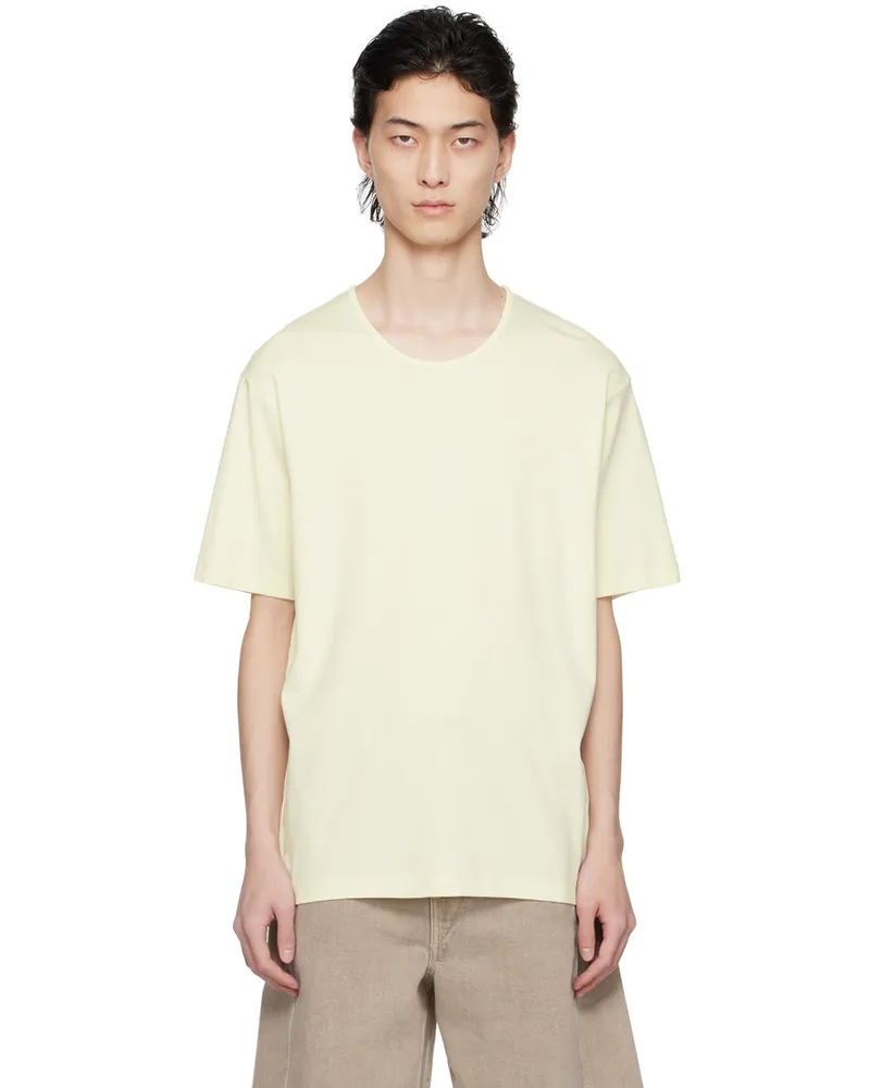 Christophe Lemaire Yellow Scoop Neck T-Shirt Ye500