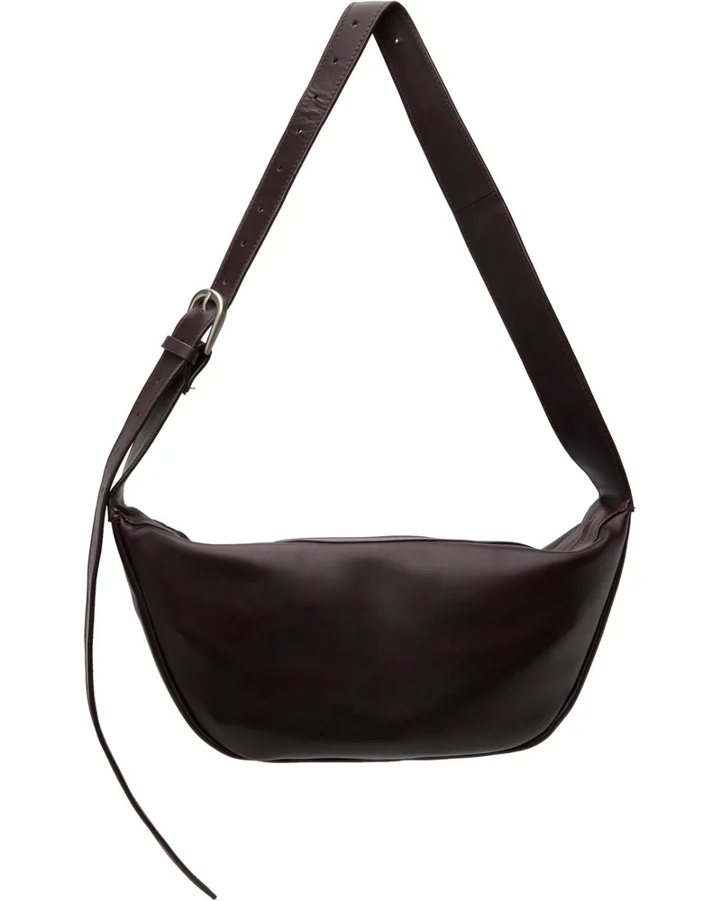 St. Agni Burgundy Adjustable Crescent Bag Bordeaux