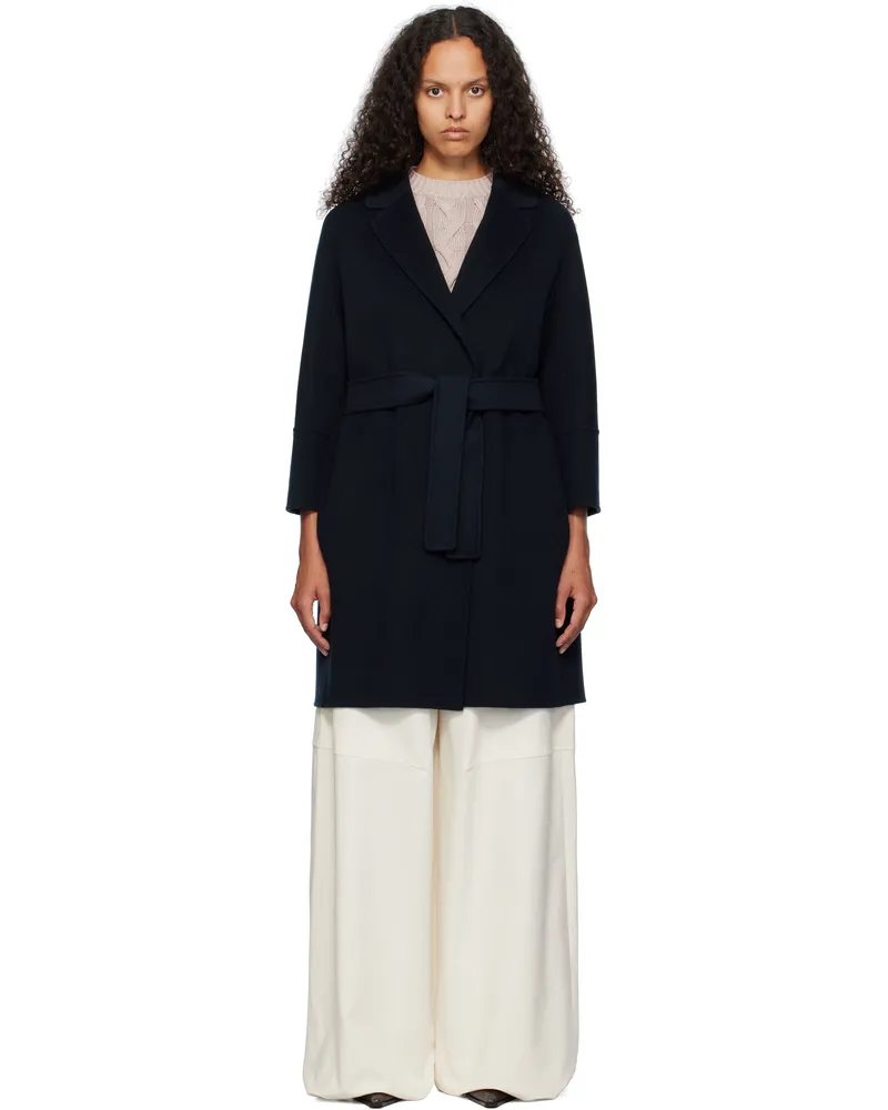 Max Mara Navy Arona Coat 012