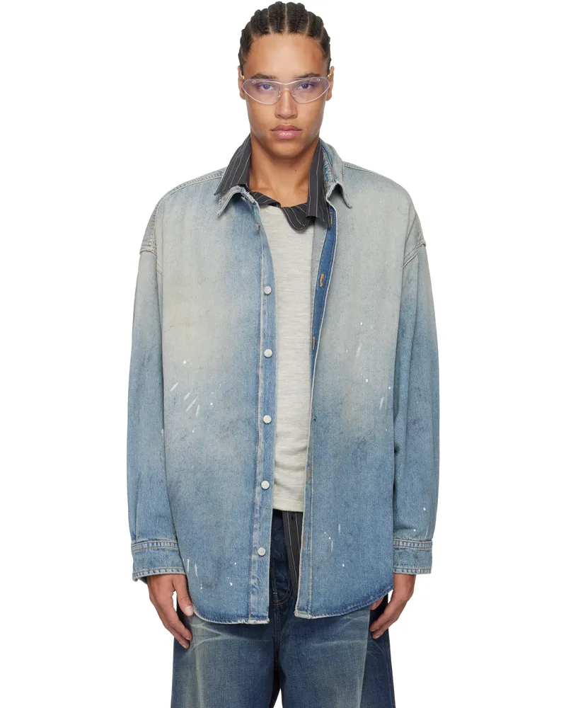 Acne Studios Blue Button-Up Denim Shirt 228