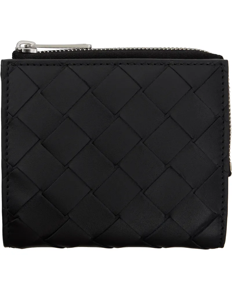 Bottega Veneta Black Intrecciato Bi-Fold Wallet 8803