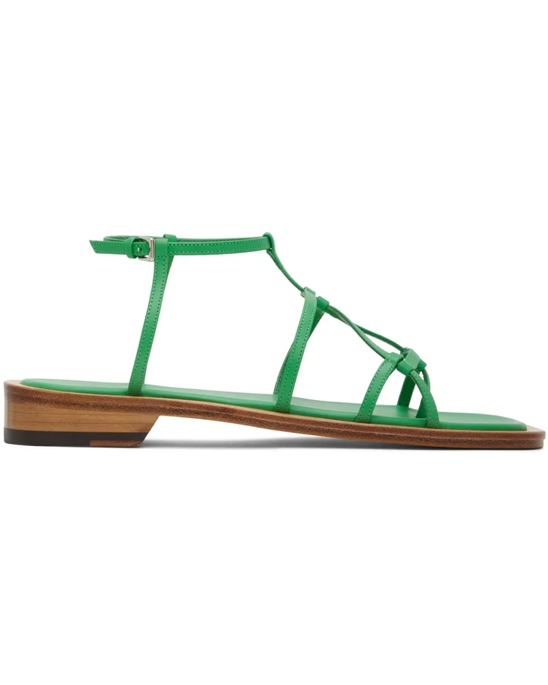 LOW CLASSIC Green Middle Strap Sandals Green