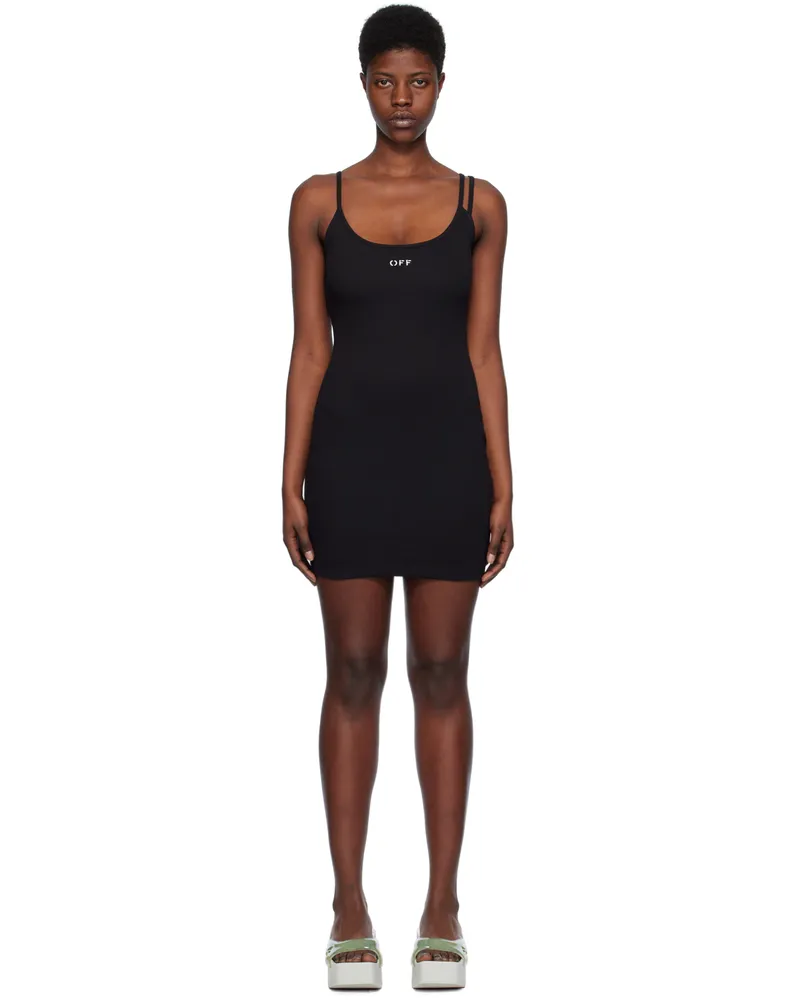 OFF-WHITE Black Off Stamp Basic Minidress Black