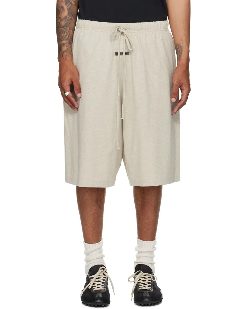 Fear of God Beige Basketball Jersey Shorts Heather