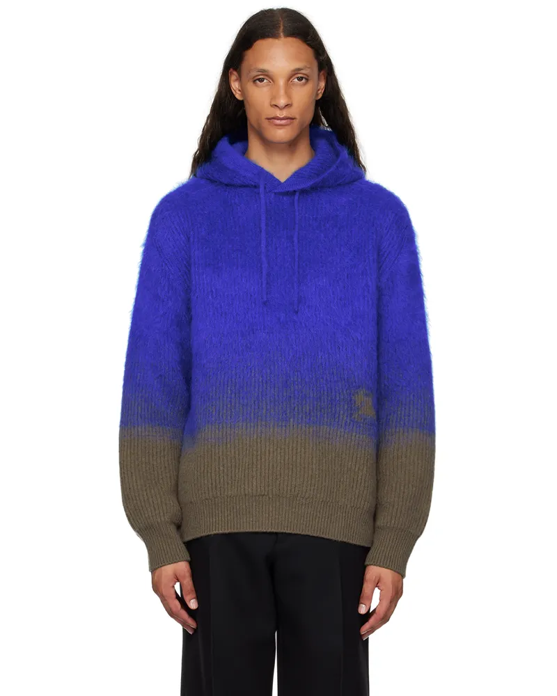 Burberry Blue & Gray Gradient Hoodie Grey