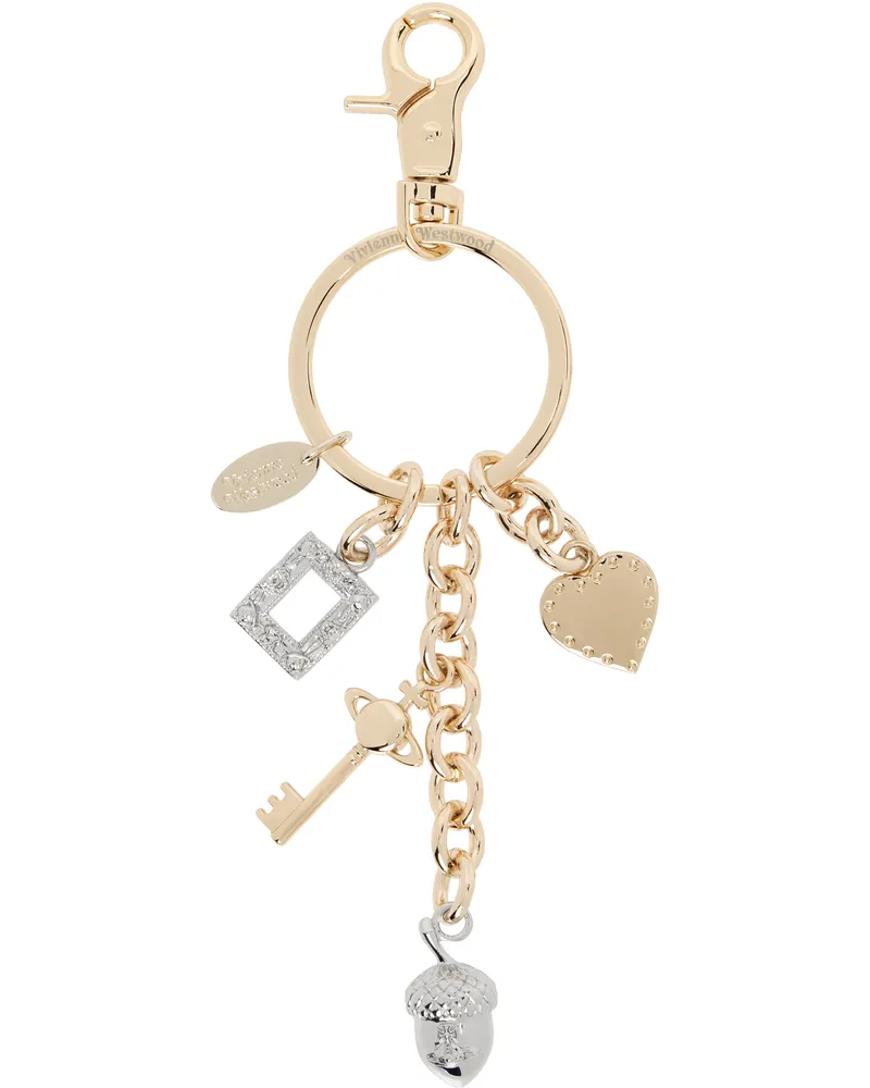 Vivienne Westwood Gold & Silver Multi Charm Keychain R401