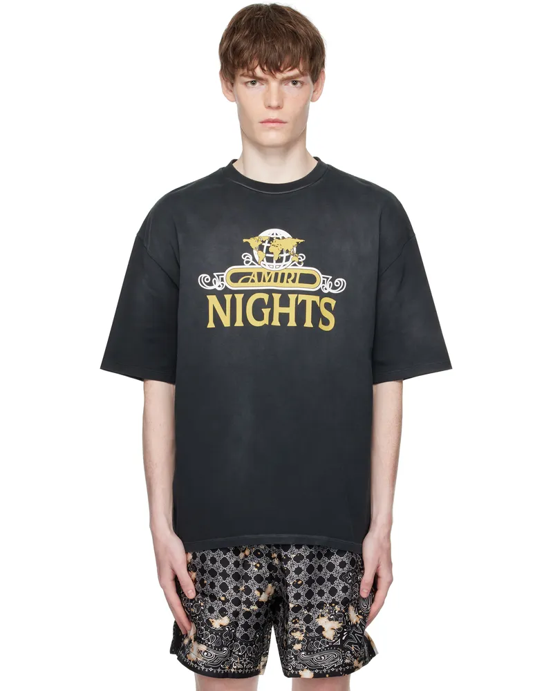 Amiri Black 'AMIRI Nights' Oversized T-shirt Black
