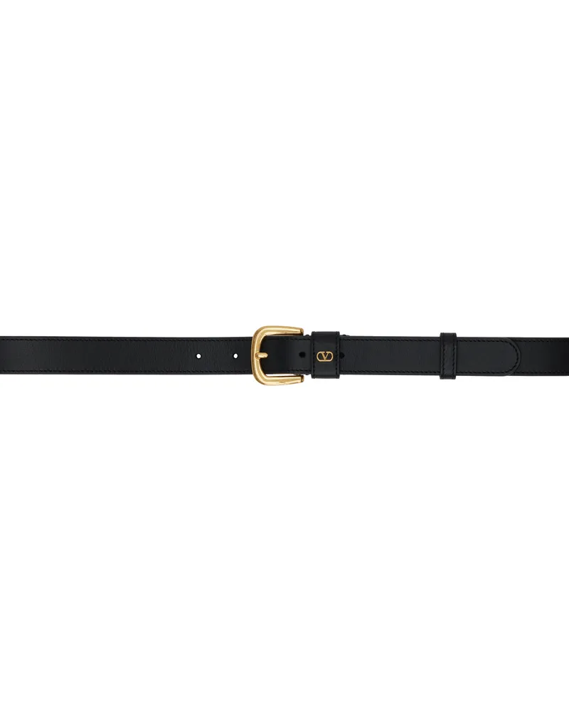 Valentino Garavani Black VLogo Signature Belt 0no