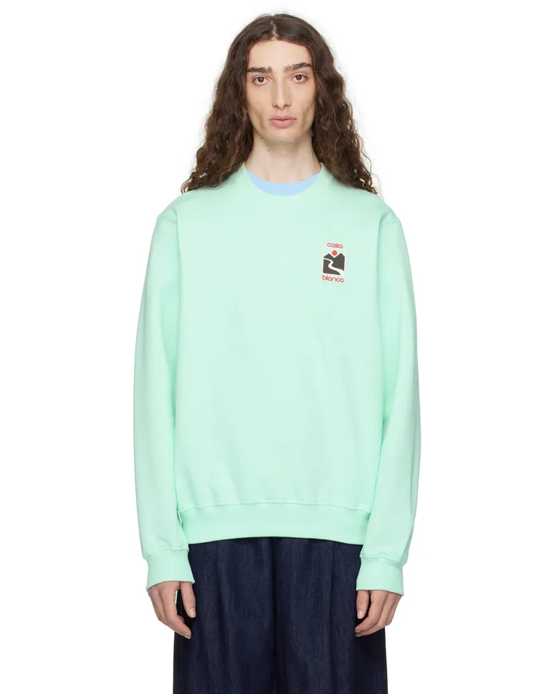 Casablanca Paris Green Sunset Valley Sweatshirt Sunset