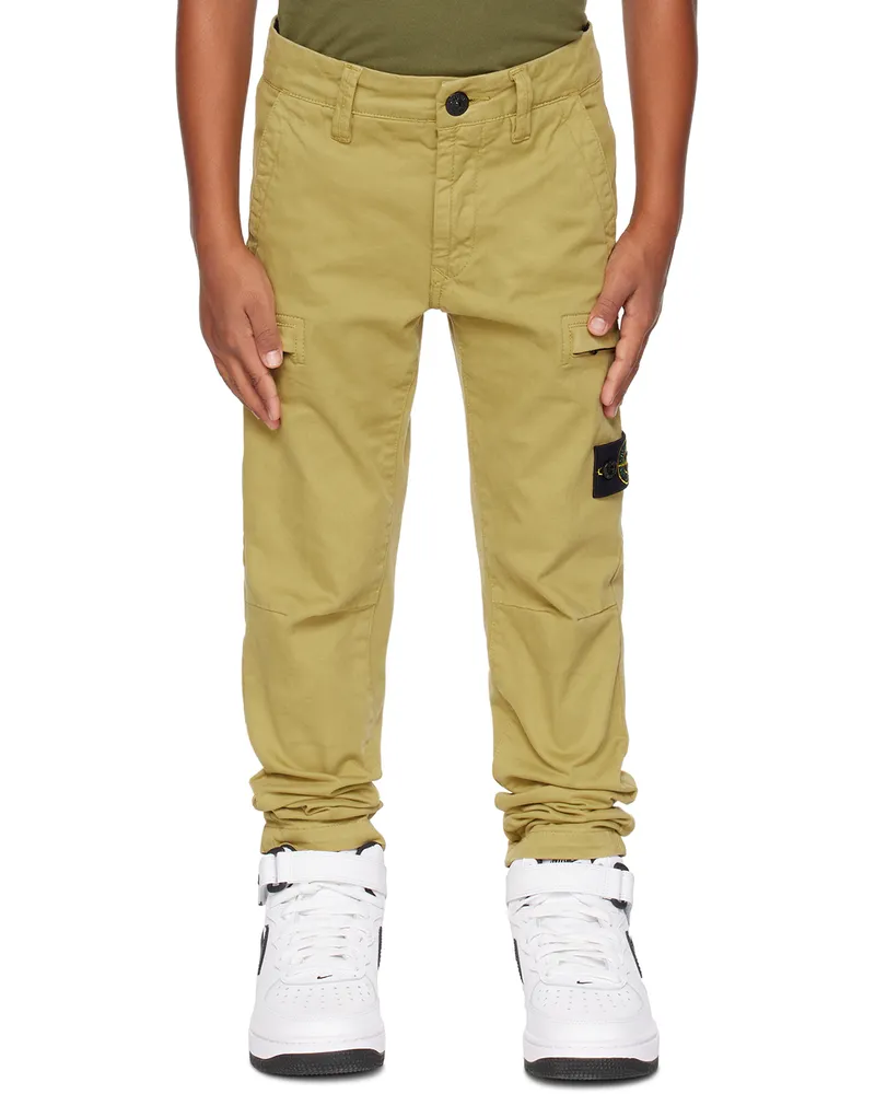 Stone Island Kids Yellow 31014 Cargo Pants V0034
